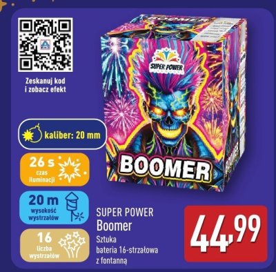 Fajerwerki Boomer Sztuka bateria 16-strzałowa z fontanną promocja w Aldi