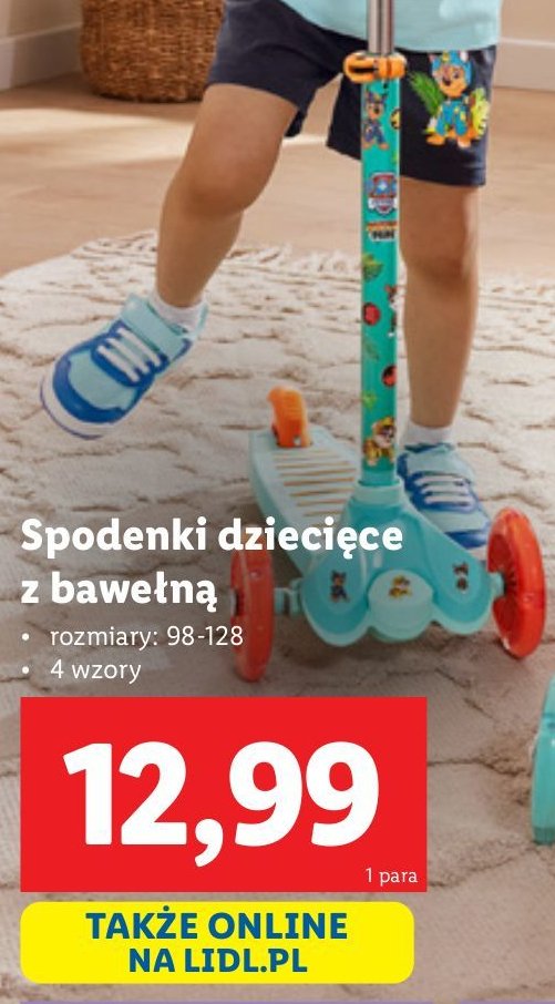 Spodenki chłopięce krótkie rozm. 98-128 cm promocja w Lidl