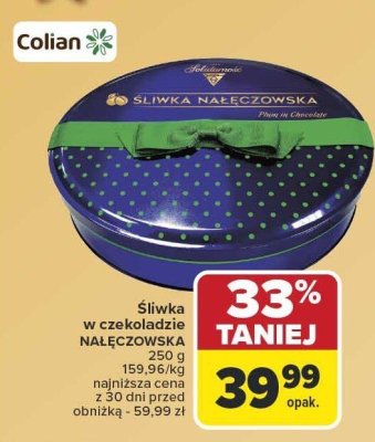 Śliwka w czekoladzie NAŁĘCZOWSKA Colian promocja w Carrefour