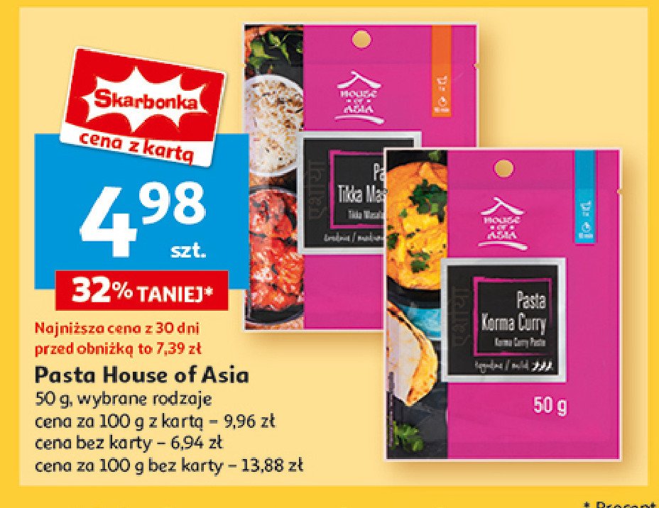 Pasta korma curry House of asia promocja