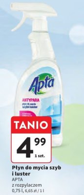 Płyn do mycia szyb i luster Apta promocja w Intermarche