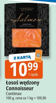 Łosoś wędzony Connoisseur Contimex promocja w Leclerc