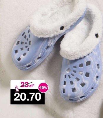 Kapcie damskie z futerkiem promocja w Woolworth