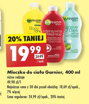 Balsam intysywne ujędrnienie Garnier body promocja