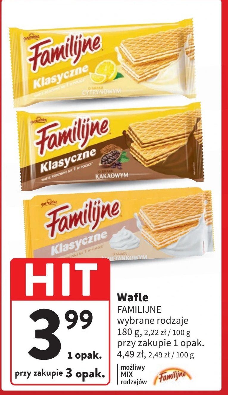 Wafle cytrynowe Jutrzenka familijne promocja