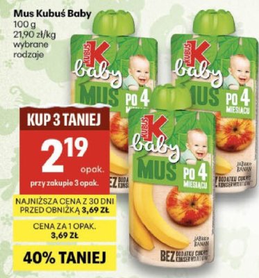 Mus Kubuś Baby po 4 miesiącu promocja w Delikatesy Centrum