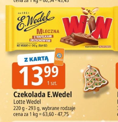 Czekolada E.Wedel Lotte Wedel promocja w Leclerc