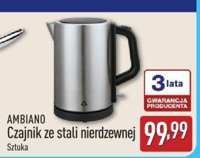 Czajnik ze stali nierdzewnej AMBIANO promocja w Aldi