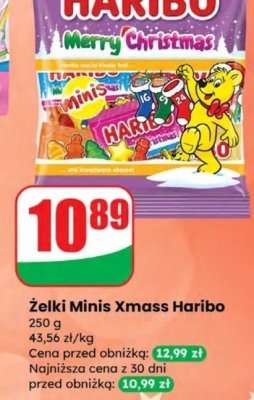 Żelki Minis Xmass Haribo promocja w Dino
