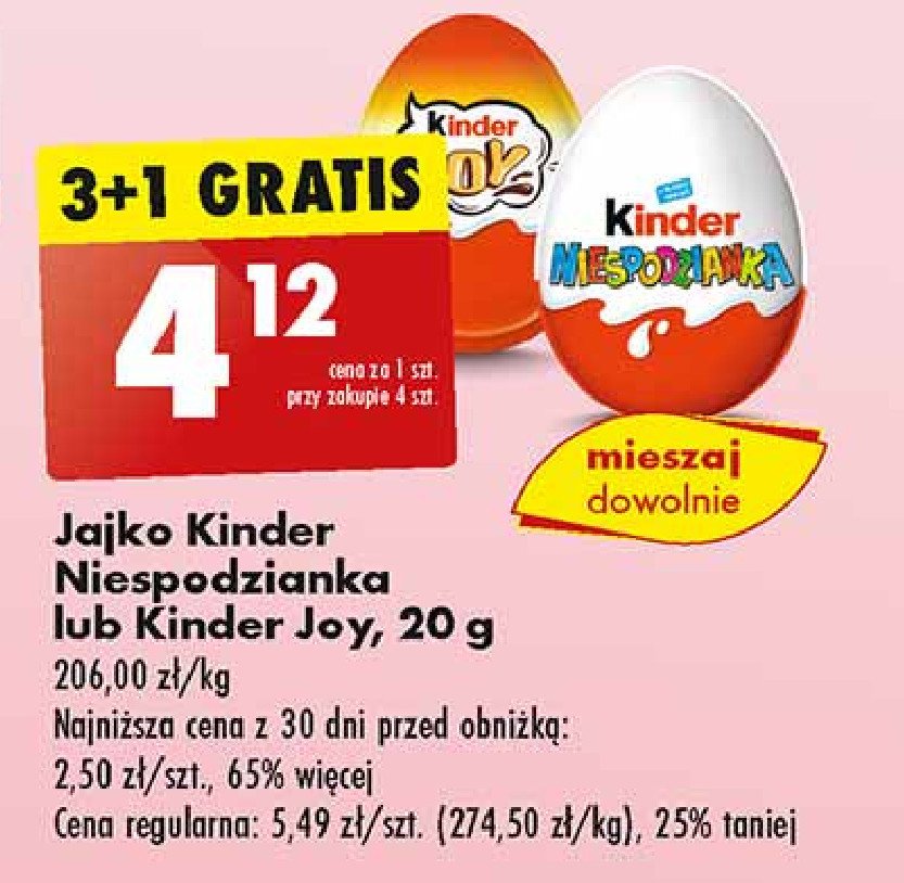 Jajko z niespodzianką Kinder promocja