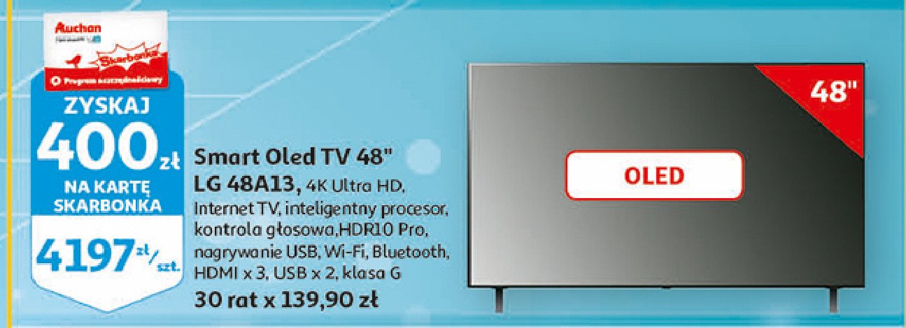 Telewizor 48" oled 48a13 promocja w Carrefour