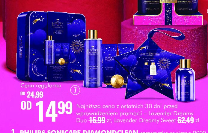 Zestaw w puszce lavender sweet dreams: żel pod prysznic 250 ml + krem do ciała 50 ml + krem do rak 50 ml The luxury bathing promocja w Super-Pharm