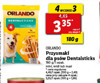 Przysmak dla psów dental sticks 5-10 kg Orlando promocja