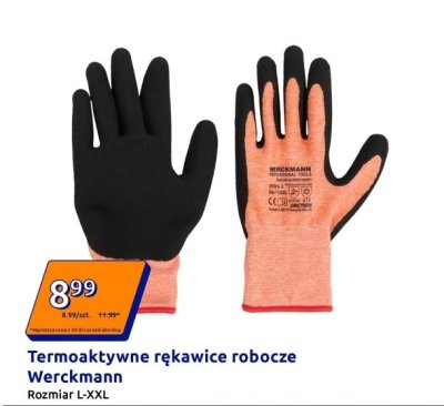 Rękawice robocze termoaktywne  promocja w Action