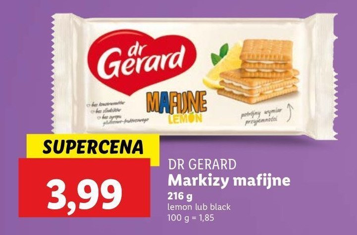 Ciastka mafijne lemon Dr gerard promocja