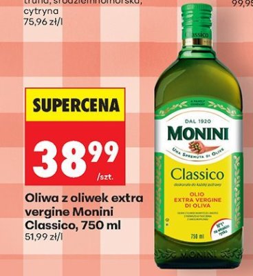 Oliwa z oliwek extra vergine Monini Classico promocja w Biedronka