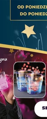 Akcesoria karnawałowe LED lub RGB smarty party - 2 szklanki o poj. 200 ml ze zmieniającym się światłem RGB promocja w Biedronka
