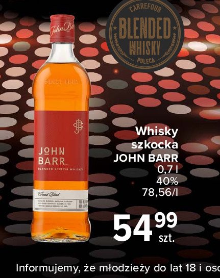 Whisky John barr promocja