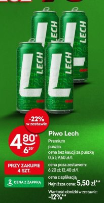 Piwo Lech Premium promocja w Żabka