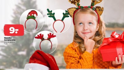 Opaska LED na głowę (dołączone baterie), różne wzory promocja w Netto