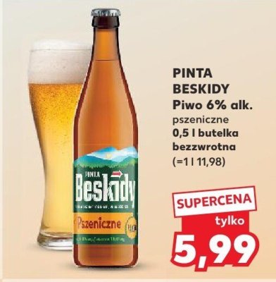 Piwo pszeniczne PINTA BESKIDY 0,5 l  promocja w Kaufland