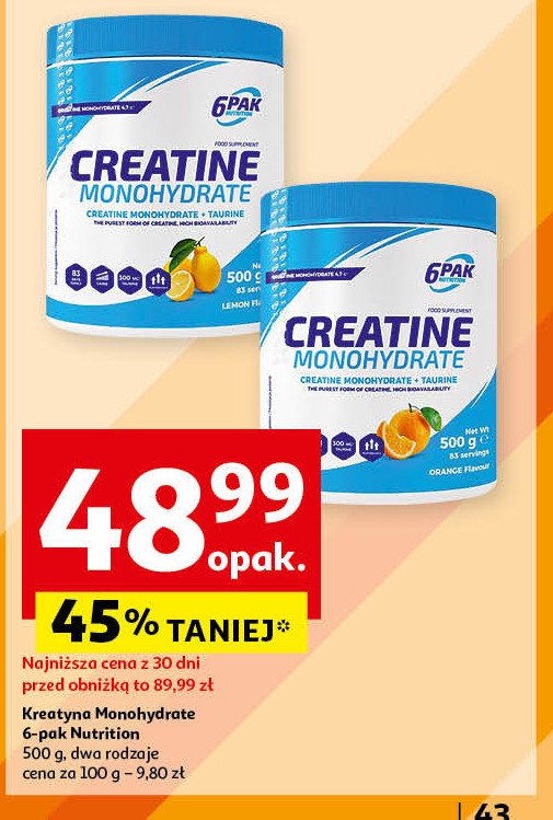 Kreatyna monohydrate cytryna 6pak promocja