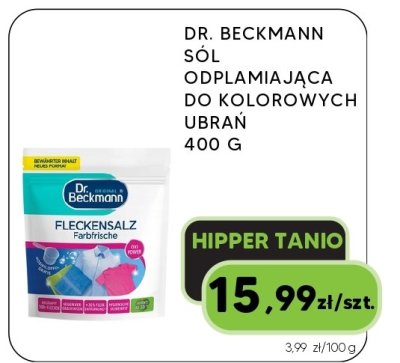 Sól odplamiająca do kolorowych ubrań Dr. Beckmann 400g promocja w HIPPER.pl