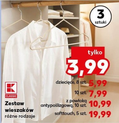 Zestaw wieszaków różne rodzaje promocja w Kaufland