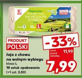 Jaja z wolnego wybiegu klasa l K-classic promocja