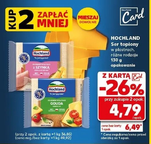 Ser topiony z szynką Hochland promocja