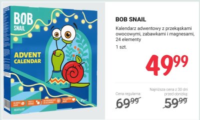 Kalendarz adwentowy z przekąskami owocowymi, zabawkami i magnesami, 24 elementy promocja w Rossmann