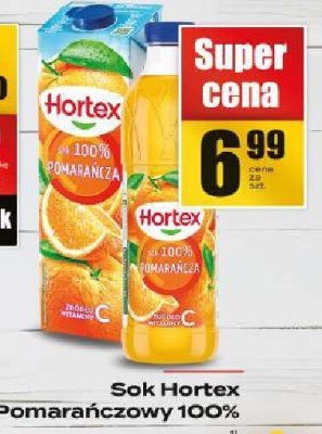 Sok Hortex Pomarańczowy 100% promocja w Supeco