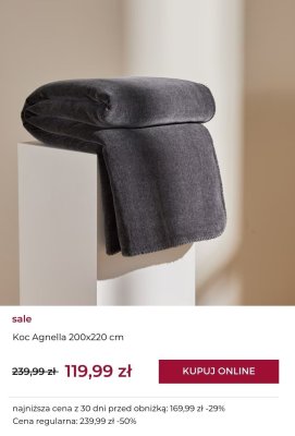 Koc Agnella 200x220 cm promocja w home&you