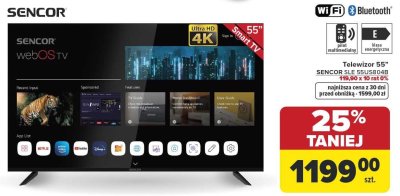 Telewizor 55" SENCOR SLE 55US804B promocja w Carrefour