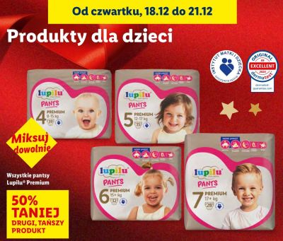 Pieluszki Lupilu Premium Pants rozmiar 5, 12-17 kg, 35 szt. promocja w Lidl
