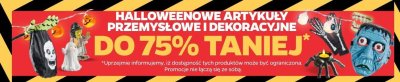 Halloweenowe artykuły przemysłowe i dekoracyjne promocja w Netto