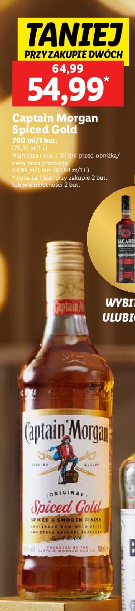 Rum Captain morgan spiced gold promocja w Lidl