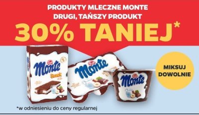 Produkty mleczne Monte wszystkie rodzaje promocja w Netto