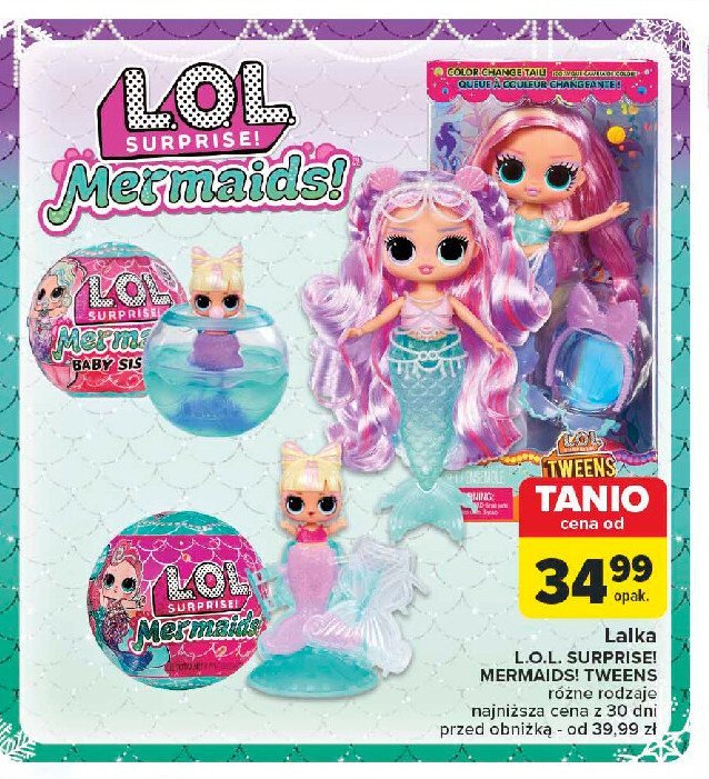 Lalka l.o.l surprise tweens mermaid lana marine Mga promocja w Carrefour