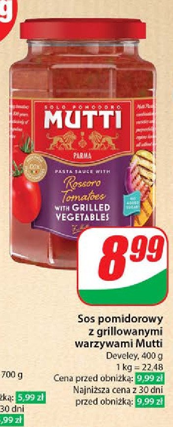 Sos z grillowanymi warzywami Mutti promocja
