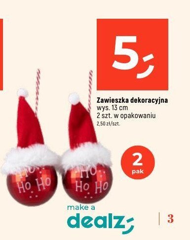 Zawieszka dekoracyjna 13 cm promocja w Dealz