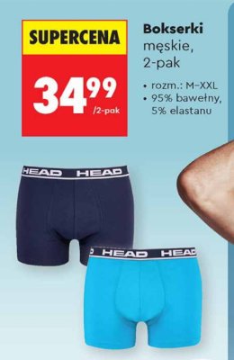 Bokserki męskie HEAD 2-pak promocja w Biedronka