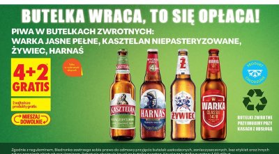 Piwo Żywiec, butelka zwrotna promocja w Biedronka