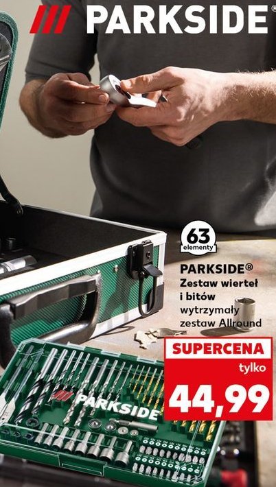 Zestaw wierteł i bitów Parkside promocja w Kaufland