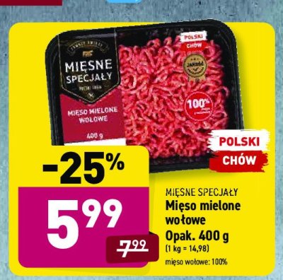 Mięso mielone wołowe Mięsne specjały zawsze świeże (aldi) promocja