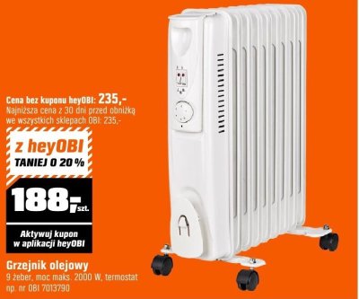Grzejnik olejowy promocja w OBI