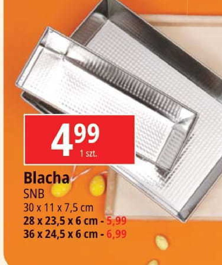 Blacha do pieczenia 28 x 23.5 x 6 cm Snb promocja