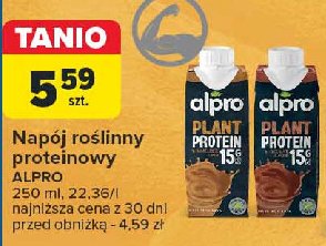 Napój karmel-kawa Alpro plant protein promocja