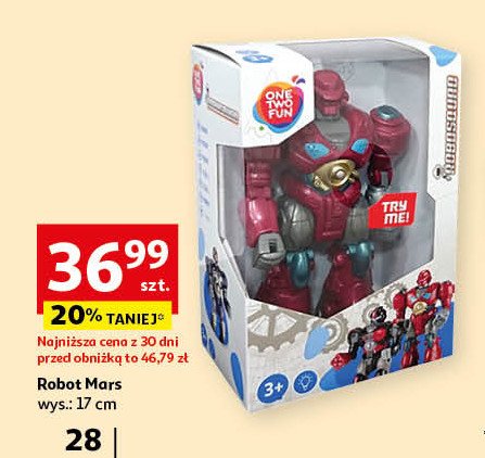 Robot mars 17 cm One two fun promocja