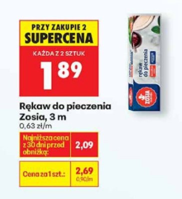 Rękaw do pieczenia Zosia, 3 m promocja w Biedronka
